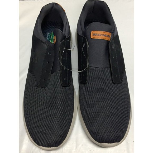Skechers Men's Delson Shoe Air Cooled Memory Foam Comfort Navy SIZE 12 - Picture 1 of 4